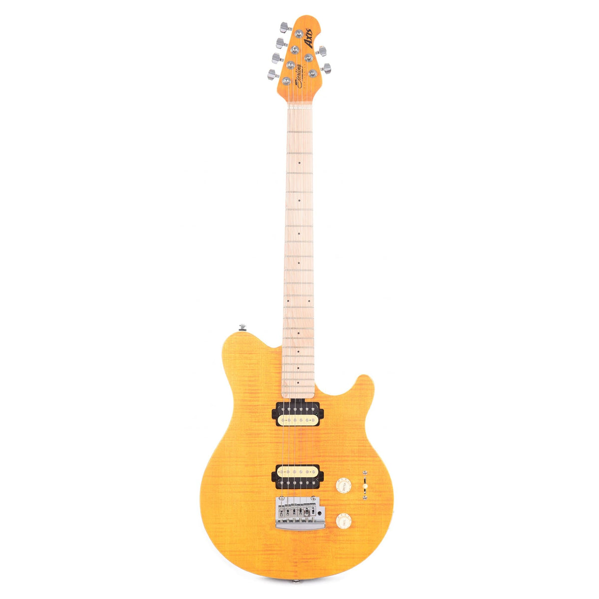 Sterling by Music Man S.U.B. Series Axis Flame Maple Top Trans Gold Electric Guitars / Solid Body