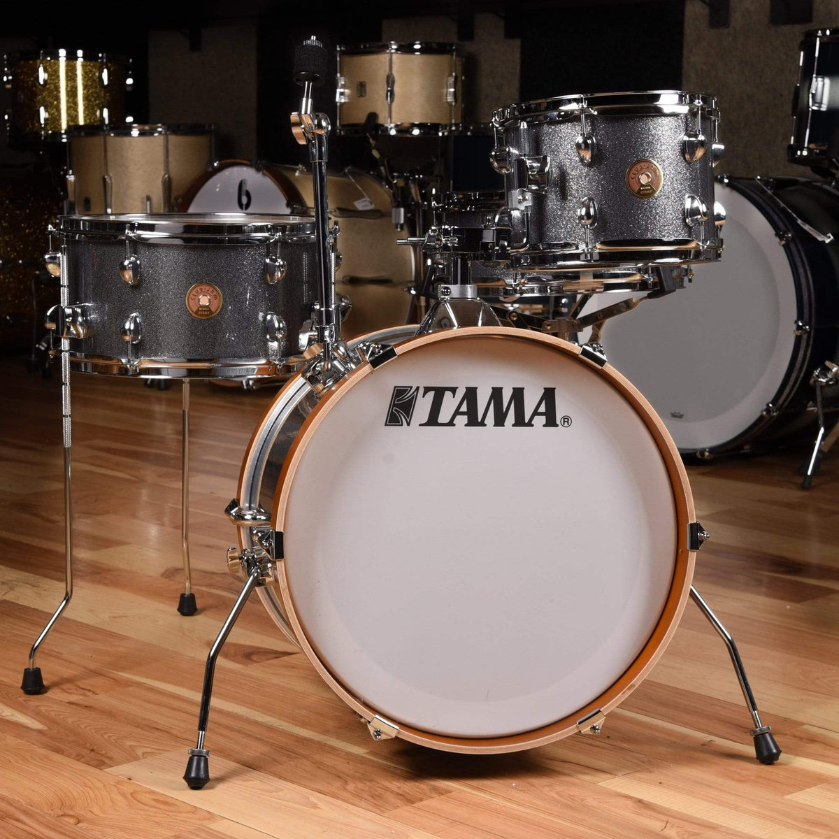 Tama Club Jam 10/14/18/5x13 4pc. Drum Kit Galaxy Silver Drums and Percussion / Acoustic Drums / Full Acoustic Kits