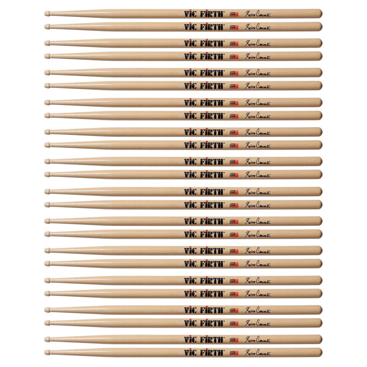 Vic Firth Keith Carlock Signature Drum Sticks (12 Pair Bundle) Drums and Percussion / Parts and Accessories / Drum Sticks and Mallets