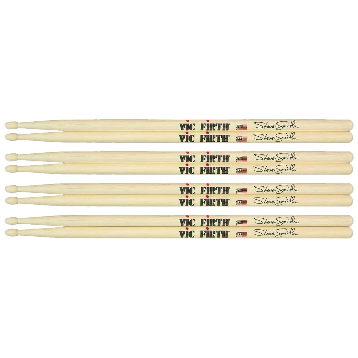 Vic Firth Steve Smith Signature Drum Sticks (4 Pair Bundle) Drums and Percussion / Parts and Accessories / Drum Sticks and Mallets