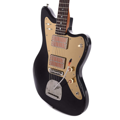 Waterslide Offset Black w/Flame Maple Neck & Mojo Dual Foils Electric Guitars / Solid Body