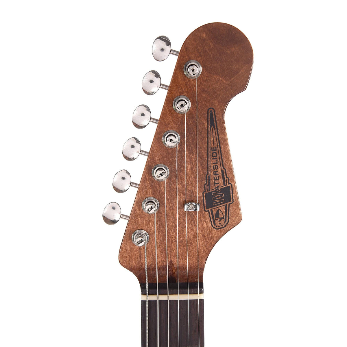Waterslide Offset Black w/Flame Maple Neck & Mojo Dual Foils Electric Guitars / Solid Body