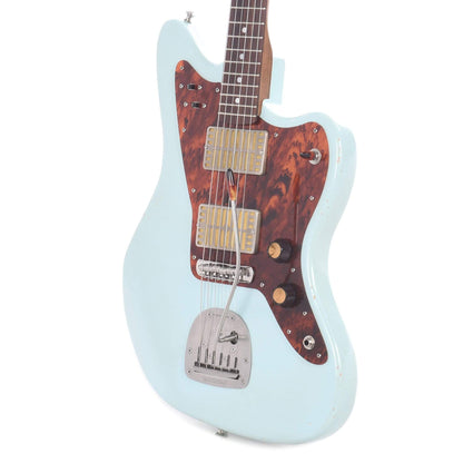 Waterslide Offset Sonic Blue w/Mojo Dual Foil Pickups, Firestripe Pickguard, & Descendent Vibrato Electric Guitars / Solid Body