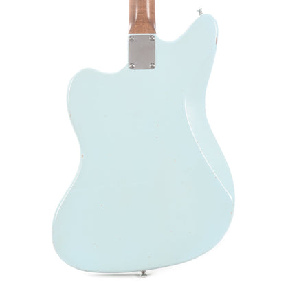 Waterslide Offset Sonic Blue w/Mojo Dual Foil Pickups, Firestripe Pickguard, & Descendent Vibrato Electric Guitars / Solid Body
