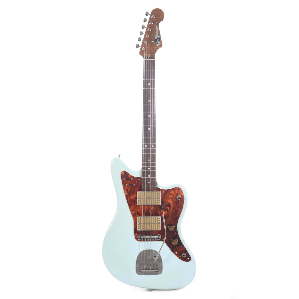 Waterslide Offset Sonic Blue w/Mojo Dual Foil Pickups, Firestripe Pickguard, & Descendent Vibrato Electric Guitars / Solid Body